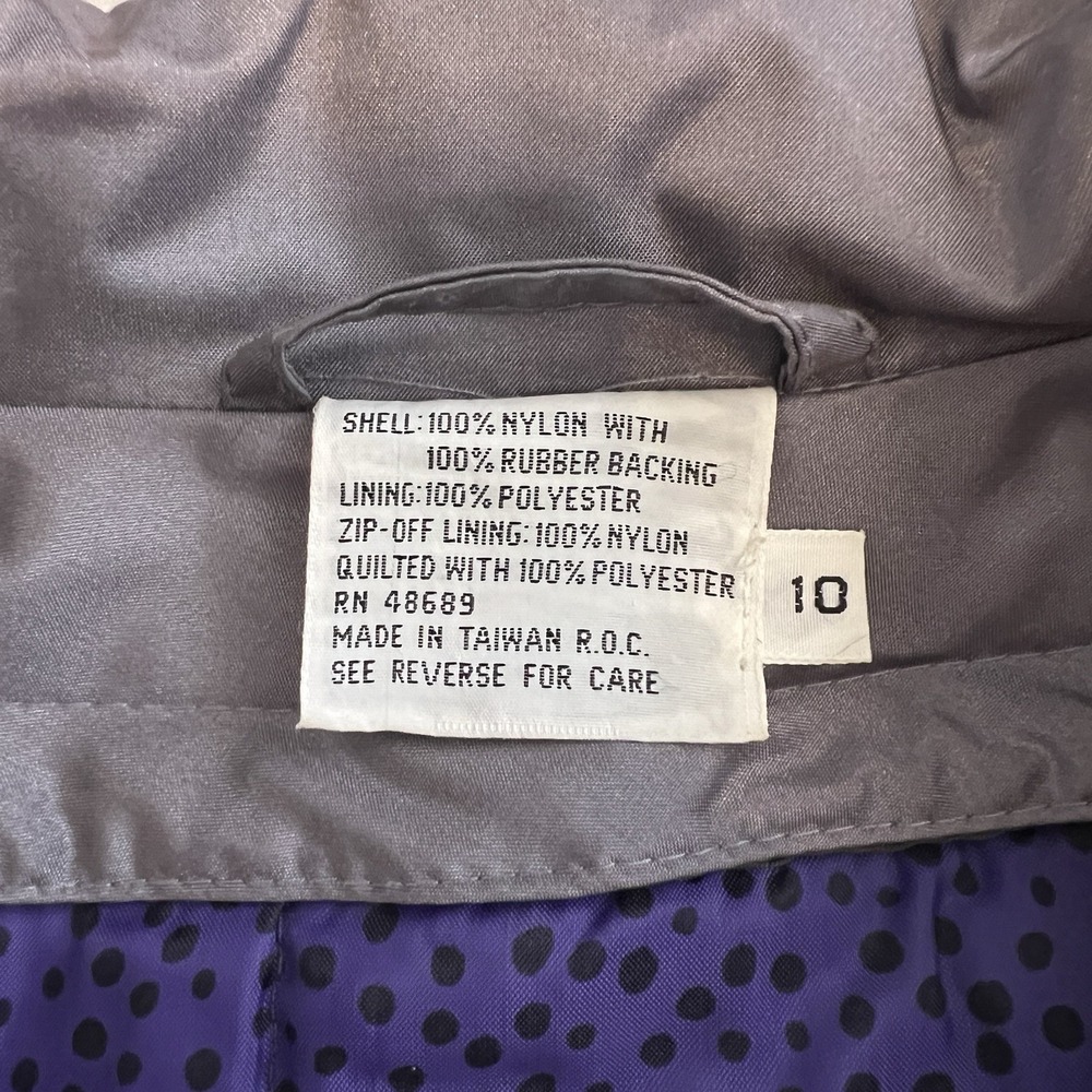 British Mist Women's Long Trench Coat Size 10 Gray Double Breasted Belted 48" - Picture 9 of 11